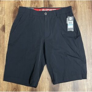 Under Armour Drive Golf Shorts Mens 32 Black Performance 11" Inseam NWT